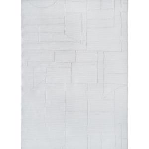 Tapis intérieur extérieur aspect jute blanc ivoire 120x160