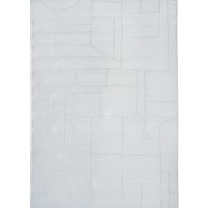 Tapis intérieur extérieur aspect jute blanc ivoire 160x225