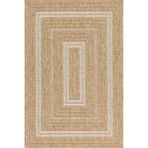 Tapis intérieur/extérieur aspect jute motif rectangulaire b…