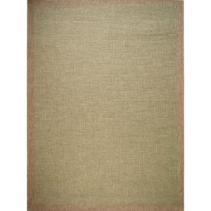 Tapis intérieur extérieur aspect jute naturel vert 120x170