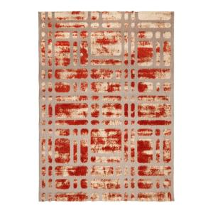 Tapis intérieur extérieur  beige et terra 120x170