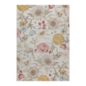 Tapis intérieur/extérieur bohème motif fleurs 120x170