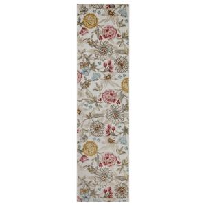 Tapis intérieur/extérieur bohème motif fleurs 80x230