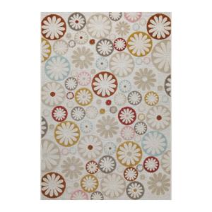 Tapis intérieur/extérieur bohème motif floral pastel 120x17…