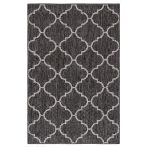 Tapis intérieur extérieur en polypropylène noir 120x170 cm…