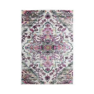 Tapis intérieur extérieur esprit médaillon vintage violet 1…