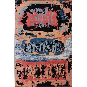 Tapis intérieur extérieur motif en relief abstrait noir 228…