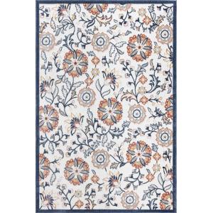 Tapis intérieur extérieur motif en relief fleurs multicolor…