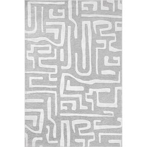 Tapis intérieur extérieur motif en relief labyrinthe gris 2…