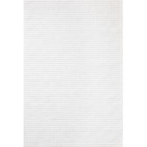 Tapis intérieur extérieur motif en relief rayures blanches…
