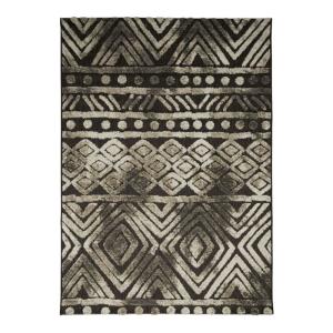 Tapis intérieur extérieur  noir et brun 120x170