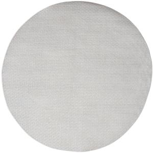 Tapis intérieur extérieur rond aspect jute blanc uni D120