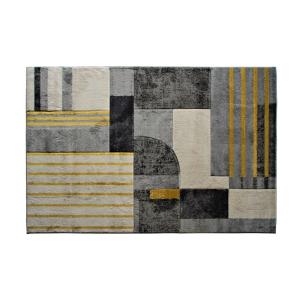 Tapis intérieur extérieur style art déco gris jaune 120x170…
