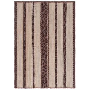 Tapis intérieur extérieur tissé plat Marron 140x200 cm