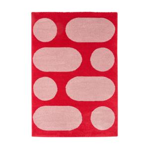 Tapis intérieur joyce rouge, motif moderne, 160 x 230 cm