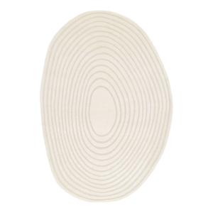 Tapis intérieur motif circulaire crème 160x230cm