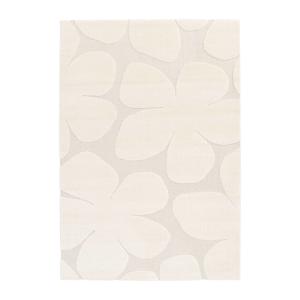 Tapis intérieur motif fleures crème 80x150cm