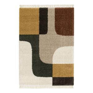 Tapis intérieur motif géométrique multicolore à franges 120…