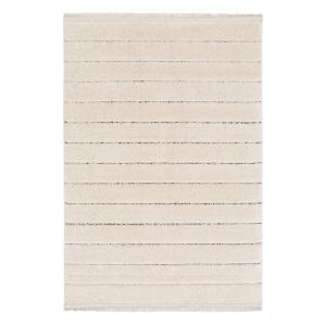 Tapis intérieur motif lignes parallèles, crème