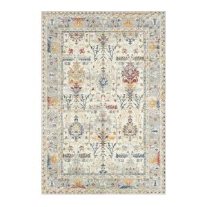 Tapis intérieur motif oriental / persan bleu, jaune, rouge,…