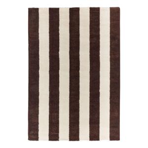 Tapis intérieur rayures marron et blanc 120x160cm