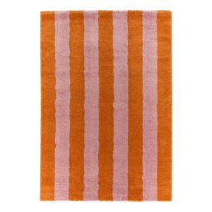 Tapis intérieur rayures orange et rose 200x280cm
