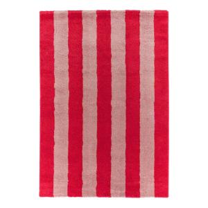 Tapis intérieur rayures rouge et rose 120x160cm