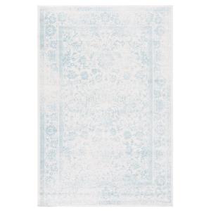 Tapis ivoire/bleu clair 122 x 183 cm