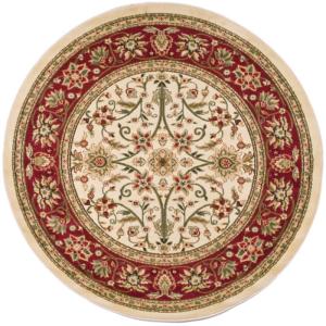 Tapis ivoire / rouge 183 x 183 cm