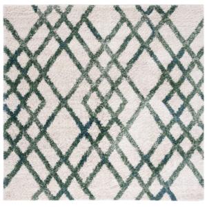 Tapis Ivory / Green 99 x 99 cm