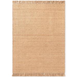 Tapis Jute à franges Fait Main Beige 120x170cm