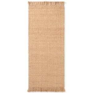 Tapis Jute à franges Fait Main Beige 80x200cm