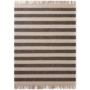 Tapis Jute à franges Fait Main Beige et Marron 120x170cm