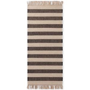 Tapis Jute à franges Fait Main Beige et Marron 80x200cm