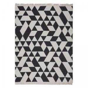 Tapis kilim 120x160 en coton ecru