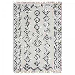 Tapis kilim en coton ecru 200x280