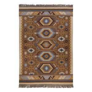 Tapis kilim laine vintage motif ethnique chic multicolore 2…