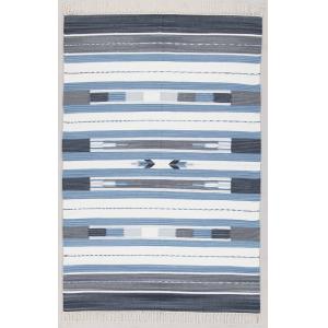 Tapis kilim tissé main Bleu 60x90 cm