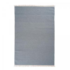 Tapis kilim tissé main en laine motif uni, argent 170x240