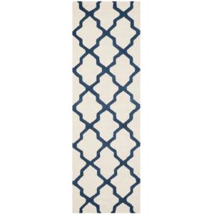 Tapis Laine Bleu 76 X 244 cm