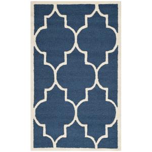 Tapis Laine Bleu 91 X 152 cm