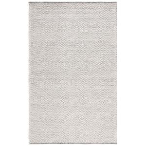 Tapis laine/cotton ivoire/gris clair 152 x 244 cm