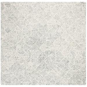 Tapis Laine Green / Ivory 122 X 122 cm