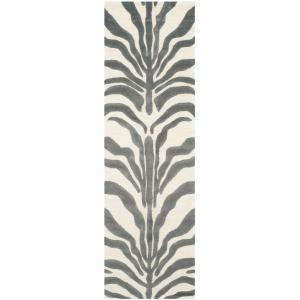 Tapis Laine Gris 76 X 244 cm