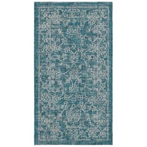 Tapis Laine Gris/Bleu Marine 61 X 109 cm
