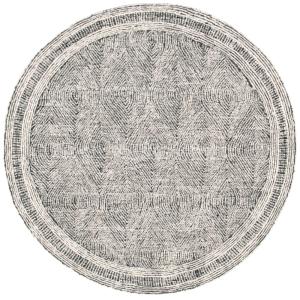 Tapis Laine Ivoire / Charbon 122 X 122 cm