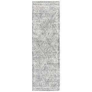 Tapis Laine Ivoire / Charbon 69 X 183 cm