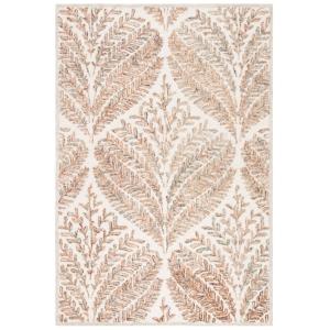 Tapis Laine Ivoire/Marron 91 X 152 cm