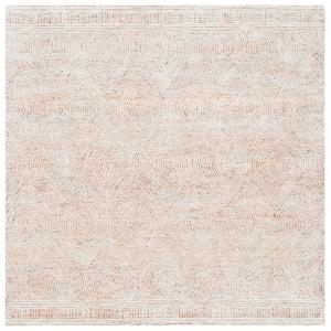 Tapis Laine Ivory / Rust 122 X 122 cm