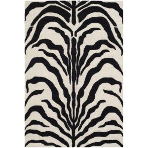 Tapis Laine Neutre/Noir 120 X 180